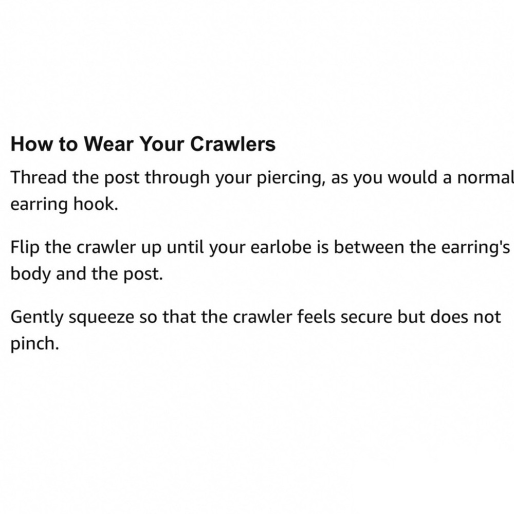 Silver Ear Wire Crawler/Earrings - Picture 6 of 7